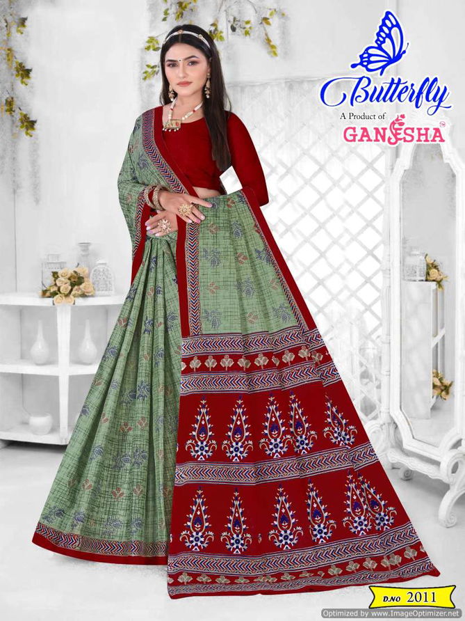 Butterfly Vol 2 By Ganesha Daily Wear Cotton Printed Saree Wholesale Market In Surat